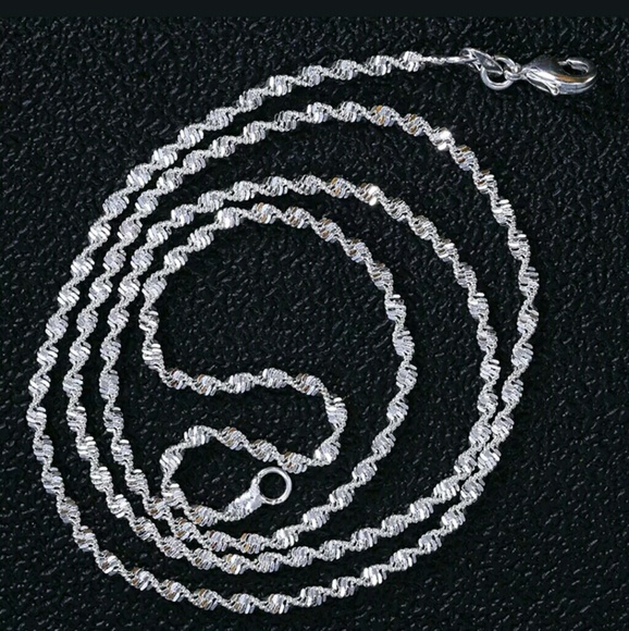 925 Silver Stamped Ruby Red Pendant Necklace♡ - Picture 6 of 8